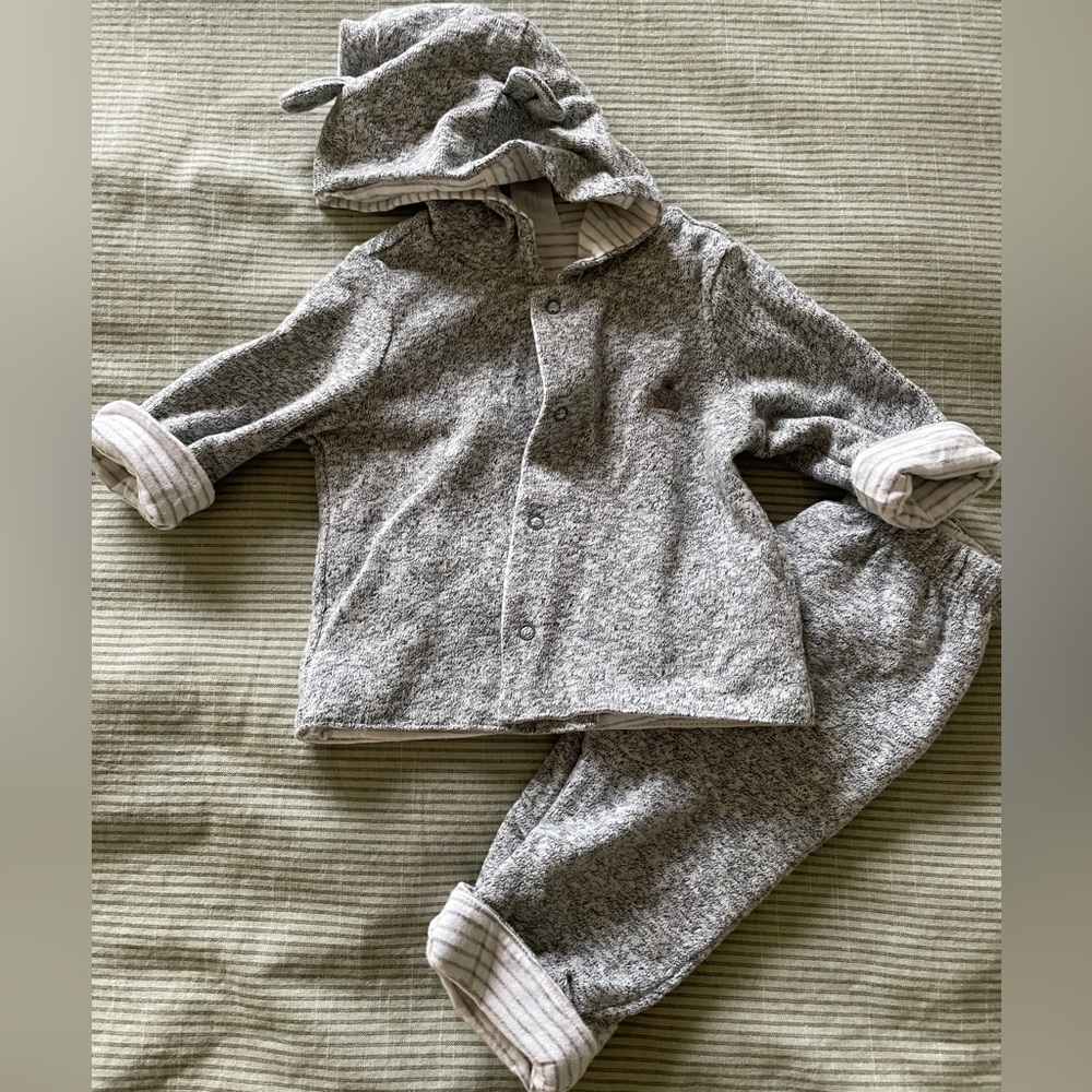 GAP Gray Kids reversible Set with Hood